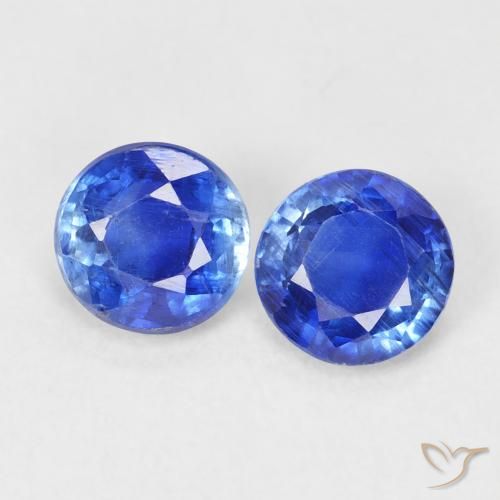 1.20ctw Natural Azul azur intenso Cianita, Redondo, SI