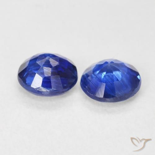 Gemas de Cianita Azul azur intenso natural de 1.20 ct, Redondo, SI