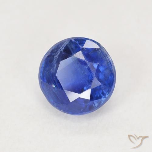 Cianita Azul marino natural de 0.71 ct, Redondo, SI