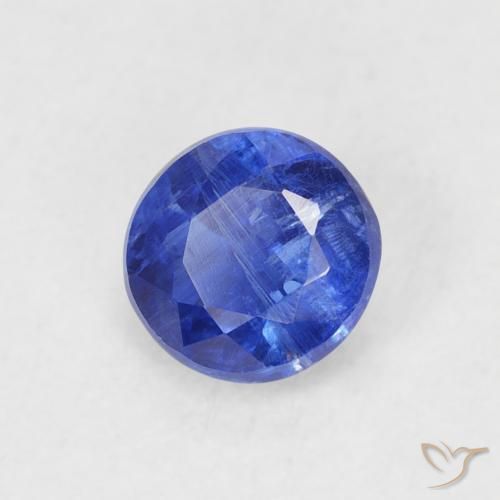Cianita Azul marino natural de 0.71 ct, Redondo, SI