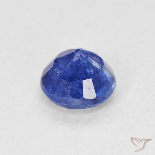 Cianita Azul marino natural de 0.71 ct, Redondo, SI