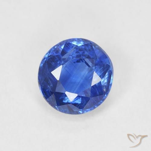 0.69ct Natural Azul real Cianita, Redondo, SI