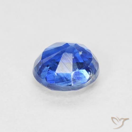 Cianita Azul real natural de 0.69 ct, Redondo, SI