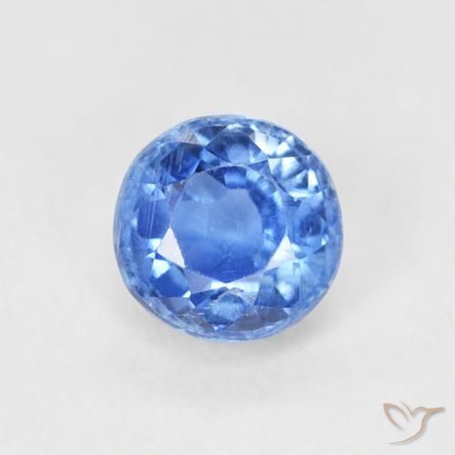 0.72ct Natural Azul medio cianita, Redondo, SI, Photo A