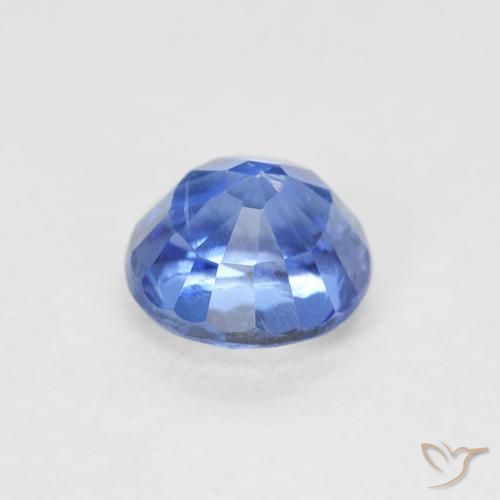 Cianita Azul medio natural de 0.72 ct, Redondo, SI