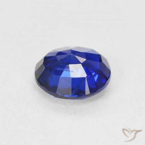 Cianita Azul marino intenso natural de 0.53 ct, Redondo, SI