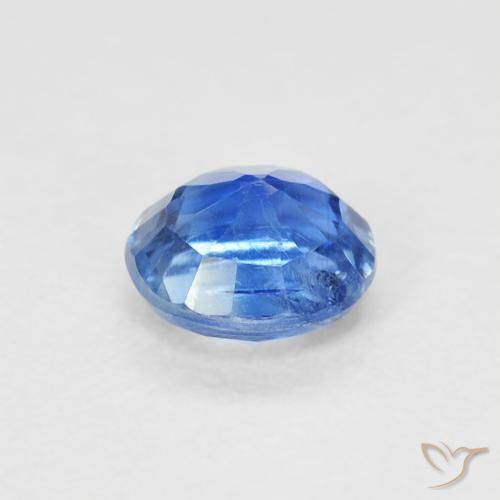 Cianita Azul marino claro natural de 0.65 ct, Redondo, SI