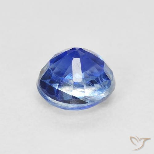 Cianita Azul oscuro natural de 0.82 ct, Redondo, SI