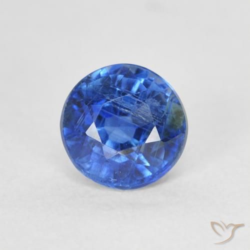 0.82ct Natural Azul marino claro Cianita, Redondo, SI