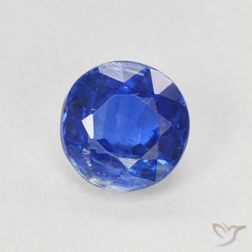 0.83ct Natural Azul real cianita, Redondo, SI, Photo A