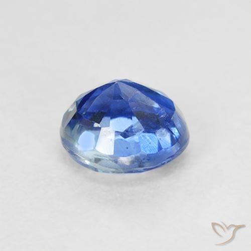 Cianita Azul real natural de 0.83 ct, Redondo, SI