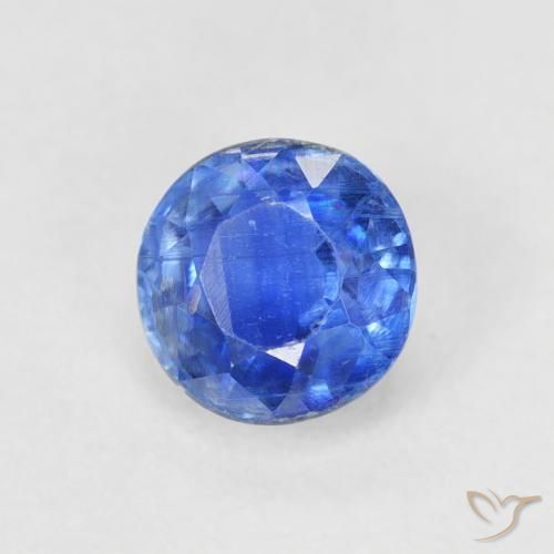 Cianita Azul claro natural de 0.82 ct, Redondo, SI