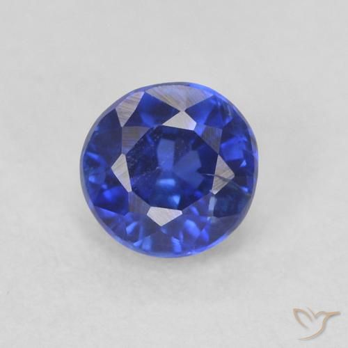 0.39ct Natural Azul real Cianita, Redondo, VS-SI