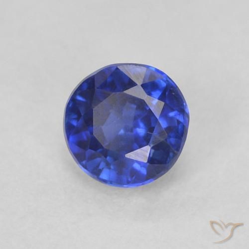 Cianita Azul real natural de 0.39 ct, Redondo, VS-SI