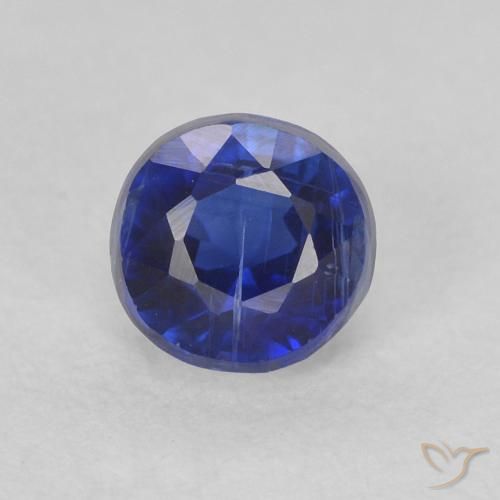 0.51ct Natural Azul real Cianita, Redondo, SI