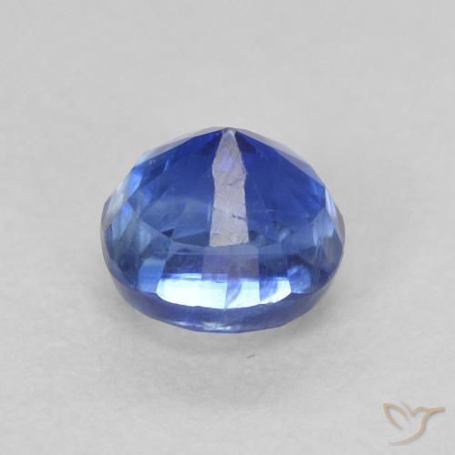 Cianita Azul real natural de 0.51 ct, Redondo, SI