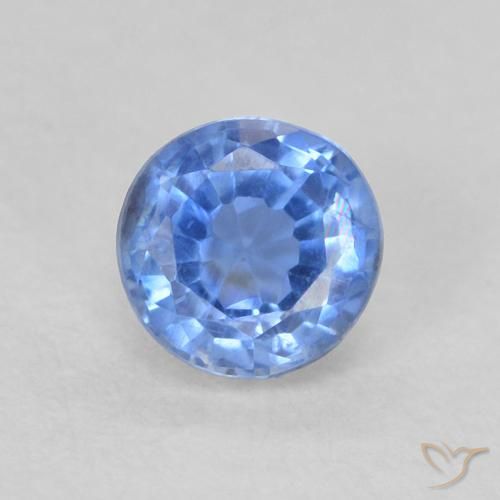 0.43ct Natural Celeste Cianita, Redondo, VS-SI