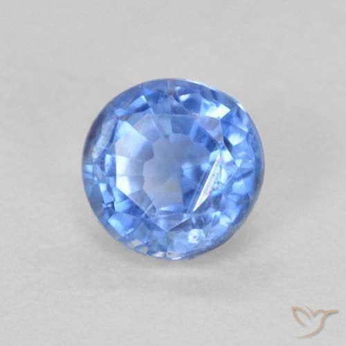 Cianita Celeste natural de 0.43 ct, Redondo, VS-SI