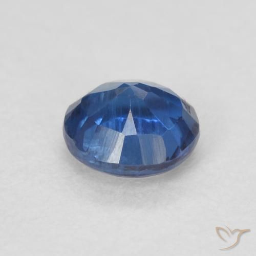 Cianita Azul marino natural de 0.36 ct, Redondo, SI