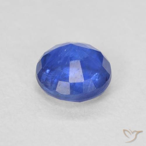 Cianita Azul oscuro natural de 0.39 ct, Redondo, SI