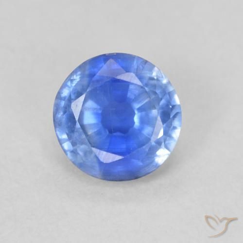 0.35ct Natural Azul claro Cianita, Redondo, VS-SI