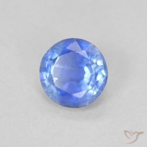 Cianita Azul claro natural de 0.35 ct, Redondo, VS-SI