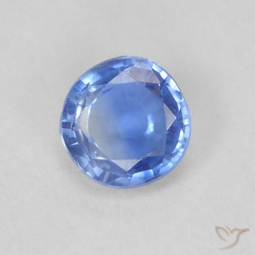 0.38ct Natural Azul claro Cianita, Redondo, VS-SI