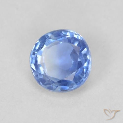 Cianita Azul claro natural de 0.38 ct, Redondo, VS-SI