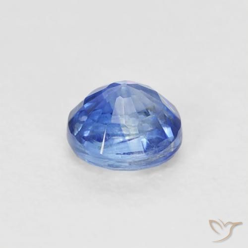 Cianita Azul real natural de 0.41 ct, Redondo, VS-SI