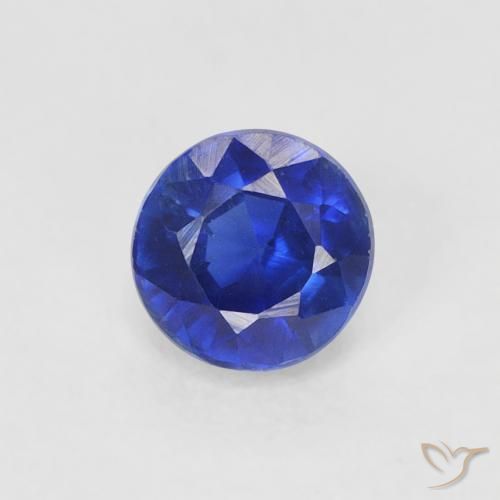 0.43ct Natural Azul marino cianita, Redondo, VS-SI, Photo A