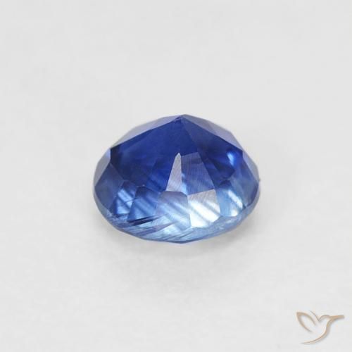 Cianita Azul marino natural de 0.43 ct, Redondo, VS-SI