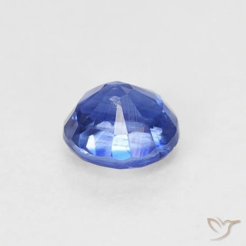 Cianita Azul marino natural de 0.41 ct, Redondo, VS-SI