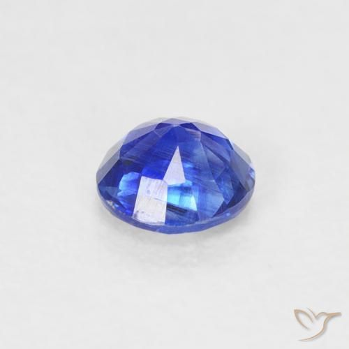 Cianita Azul azur intenso natural de 0.32 ct, Redondo, VS-SI