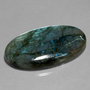 Labradorita multicolor natural de 47,29 ct, transparente, transparente / translúcido