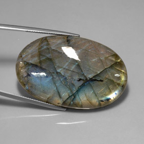 Labradorita multicolor natural de 72,08 ct, transparente, transparente / translúcido
