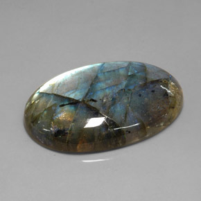 Labradorita multicolor natural de 72,08 ct, transparente, transparente / translúcido