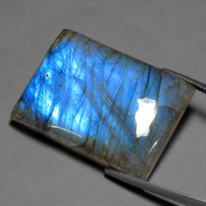 Labradorita multicolor natural de 73,73 ct, transparente, transparente / translúcido