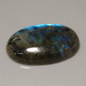 Labradorita multicolor natural de 31,68 ct, transparente, transparente / translúcido