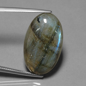 Labradorita multicolor natural de 22,69 ct, transparente, transparente / translúcido