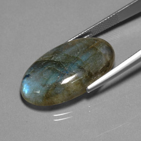 Labradorita multicolor natural de 22,69 ct, transparente, transparente / translúcido