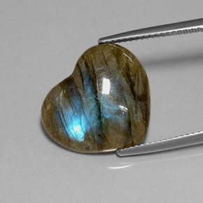 Labradorita multicolor natural de 9,11 ct, transparente, transparente / translúcido