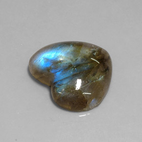 Labradorita multicolor natural de 10,21 ct, transparente, transparente / translúcido