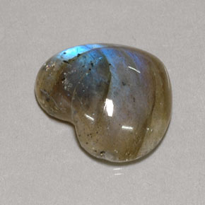Labradorita multicolor natural de 9,60 ct, transparente, transparente / translúcido