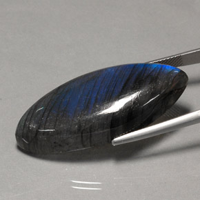 Labradorita Multicolor natural de 49.68 ct, Transparente, Transparente / Translúcido