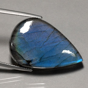 Labradorita multicolor natural de 33,42 ct, transparente, transparente / translúcido
