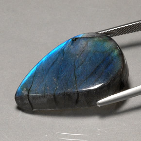 Labradorita multicolor natural de 33,42 ct, transparente, transparente / translúcido