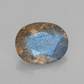 Labradorita multicolor natural de 1,02 ct, transparente, transparente / translúcido