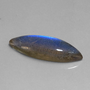 Labradorita multicolor natural de 7,58 ct, marquesa, translúcido