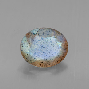 Labradorita multicolor natural de 1,32 ct, corte óvalo, translúcido
