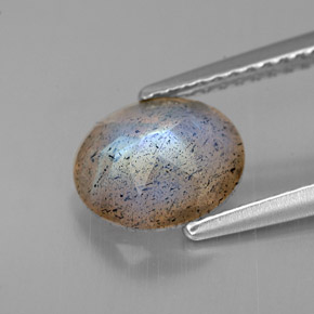 Labradorita multicolor natural de 1,32 ct, corte óvalo, translúcido